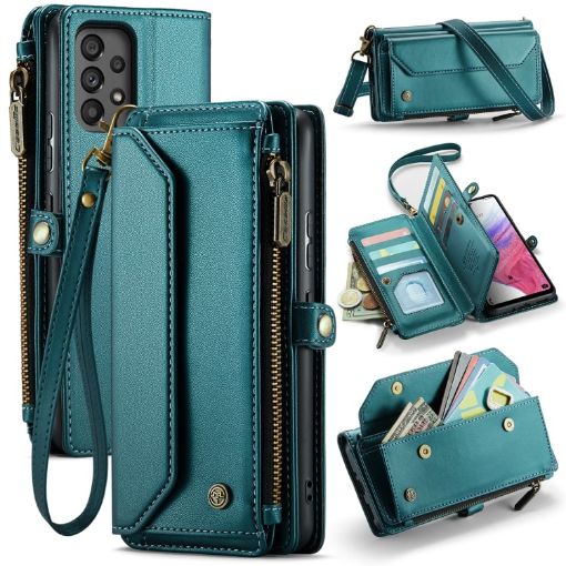 Samsung Galaxy A53 5G CaseMe C36 Wallet Phone Case (Blue-green) - 1