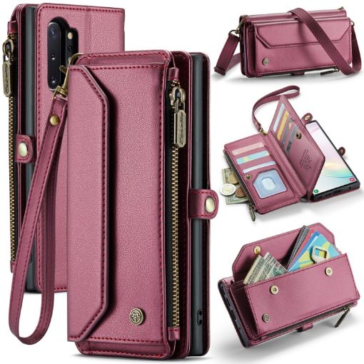 Samsung Galaxy Note10+ CaseMe C36 Wallet Case (Wine Red) - 1