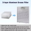 Poweka Bosch Range Hood Filter Replacement 310x250x9mm - 4