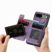 Google Pixel 6 Retro Leather Zipper Wallet Back Phone Case - Purple - 5