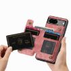Google Pixel 6 Retro Leather Zipper Wallet Back Phone Case - Pink - 5