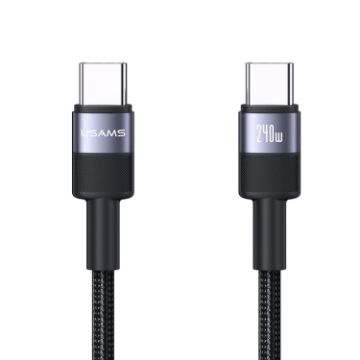 USAMS SJ727 240W USB-C to USB-C Data Cable 1.2m - Tarnish - 1