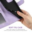 Motorola Edge 2022 Purple Leather Phone Case - Geometric Lines - 6