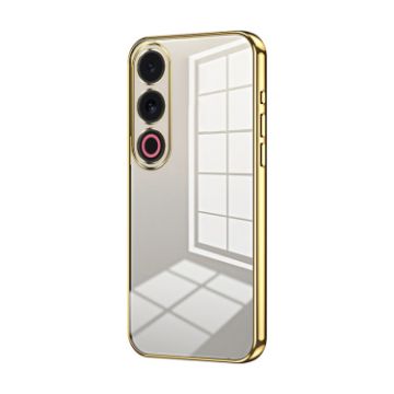 Meizu 21 Note Transparent Plating Phone Case - Gold - 1
