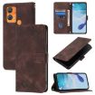 Oukitel C33 Brown Leather Phone Case - Skin Feel Embossed - 1