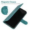 Green Leather Phone Case for Google Pixel 8a - Geometric Lines - 5
