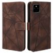 Brown Leather Phone Case for Google Pixel 5 - Geometric Lines - 2