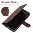 Brown Leather Phone Case for Google Pixel 5 - Geometric Lines - 5
