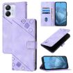 Blackview Color 8 Embossed Leather Phone Case - Light Purple - 1