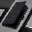 HTC U24 Pro Embossed Leather Phone Case - Black - 3
