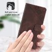 HTC U24 Pro Brown Leather Phone Case - Skin Feel Embossed - 4