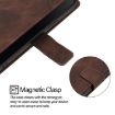 HTC U24 Pro Brown Leather Phone Case - Skin Feel Embossed - 5