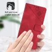 HTC U24 Pro Red Leather Phone Case - Skin Feel Embossed - 4
