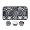 Silicone Sink Mat Cuttable Kitchen Cabinet Mat 66 x 35cm Black - 1