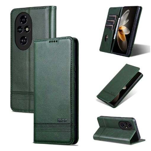 For Honor 200 Pro AZNS Magnetic Calf Texture Flip Leather Phone Case - 1