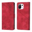 Red Leather Phone Case for Xiaomi Mi 11 Lite/Mi 11 Lite 5G - 2