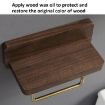 30cm Walnut Wall-Mounted Paper Towel Rack Bathroom Shelf - 5