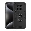Tecno Camon 30 Premier Shockproof Metal Ring Holder Phone Case - Black - 1