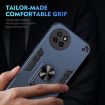 Itel S23 Shockproof Metal Ring Holder Phone Case - Blue - 5