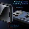 Tecno Pova 6 Pro Blue Metal Ring Holder Phone Case - 3
