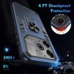 Tecno Pova 6 Pro Blue Metal Ring Holder Phone Case - 4