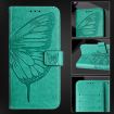 Blackview Color 8 Embossed Butterfly Leather Phone Case - Green - 6