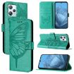 Blackview A53 Green Embossed Butterfly Leather Phone Case - 1