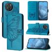 Blackview Shark 8 Embossed Butterfly Leather Phone Case - Blue - 1