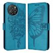 Blackview Shark 8 Embossed Butterfly Leather Phone Case - Blue - 2