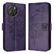 Blackview Shark 8 Embossed Butterfly Leather Phone Case - Dark Purple - 2