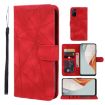 OnePlus Nord N100 Red Leather Phone Case - Geometric Lines Skin Feel - 1