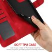 OnePlus Nord N100 Red Leather Phone Case - Geometric Lines Skin Feel - 6