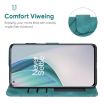 OnePlus Nord N10 5G Green Leather Phone Case - Geometric Lines - 4