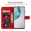 OnePlus Nord N10 5G Red Leather Phone Case - Geometric Lines - 3