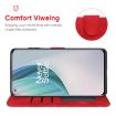 OnePlus Nord N10 5G Red Leather Phone Case - Geometric Lines - 4