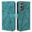 OnePlus 9 Pro Green Leather Phone Case - Geometric Lines Skin Feel - 2