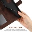 OnePlus Nord N200 5G Brown Leather Phone Case - Geometric Lines - 6
