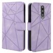 OnePlus 8 Geometric Lines Leather Phone Case (Purple) - 2