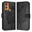 Oukitel C33 Embossed Butterfly Leather Phone Case - Black - 2