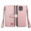 T-Mobile T Phone 2 5G Pink Leather Phone Case with Zipper Lanyard - 2