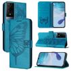 TCL 50XE 5G Blue Embossed Butterfly Leather Phone Case - 1