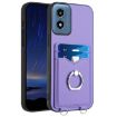 Motorola Moto G Play 2024 4G R20 Ring Card Holder Phone Case Purple - 1