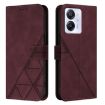 Blackview Color 8 Crossbody 3D Embossed Flip Leather Phone Case - Wine Red - 2