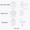 Dyson Hair Dryer Plug Wall-mounted Storage Rack Wooden Shelf - 4
