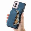 Motorola G Power 5G 2024 Blue Leather Wallet Phone Case - 6