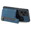 For Honor 200 Lite Retro Leather Zipper Wallet Back Phone Case Blue - 3