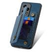 For Honor 200 Lite Retro Leather Zipper Wallet Back Phone Case Blue - 4