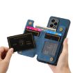 For Honor 200 Lite Retro Leather Zipper Wallet Back Phone Case Blue - 5