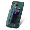 For Honor X6a Retro Leather Zipper Wallet Back Phone Case Green - 4