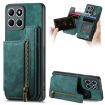 For Honor X8 5G Green Leather Zipper Wallet Phone Case - 1